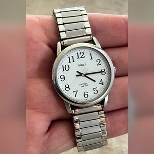 Timex Indiglo Analog Silver Color Expansion Band Wristwatch